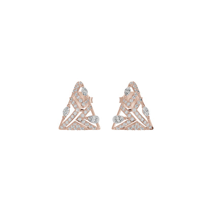 Delicate Triangle Diamond Studs