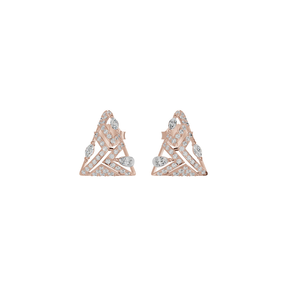 Delicate Triangle Diamond Studs