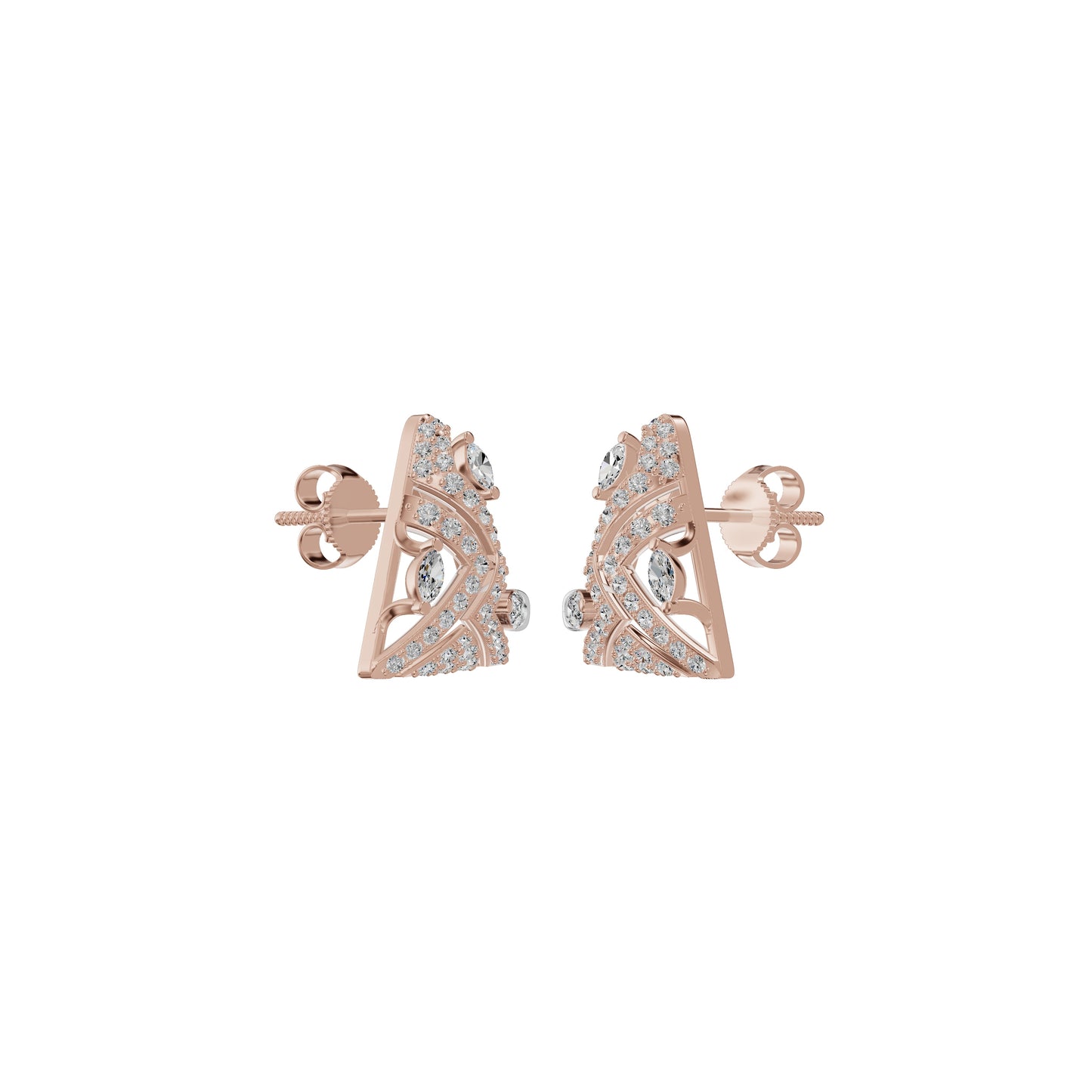 Delicate Triangle Diamond Studs