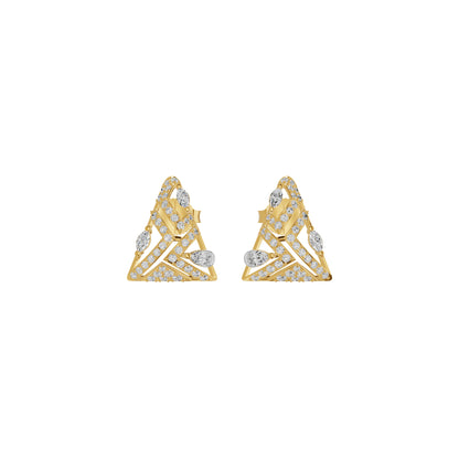 Delicate Triangle Diamond Studs