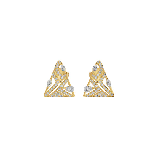 Delicate Triangle Diamond Studs