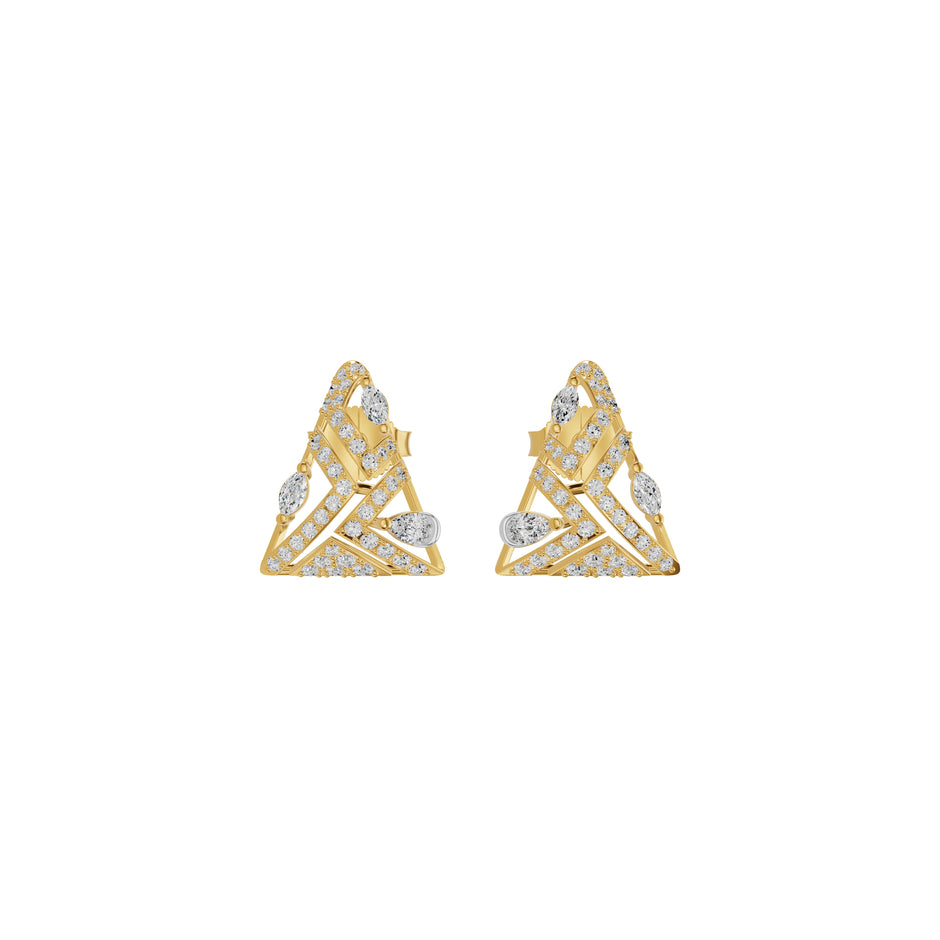 Delicate Triangle Diamond Studs