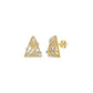 Delicate Triangle Diamond Studs