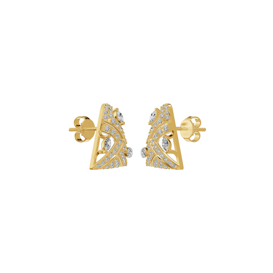 Delicate Triangle Diamond Studs