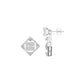 Prism Drop Diamond Stud Earrings 18 KT / White Gold