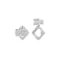 Prism Drop Diamond Stud Earrings 18 KT / White Gold