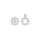 Asscher Cut Diamond Stud Earrings 18 KT / White Gold