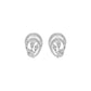 Open Petal Frame Diamond Stud Earrings