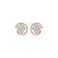 Marquise Swirl Diamond Stud Earrings