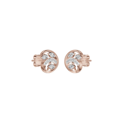 Marquise Swirl Diamond Stud Earrings