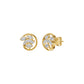 Marquise Swirl Diamond Stud Earrings
