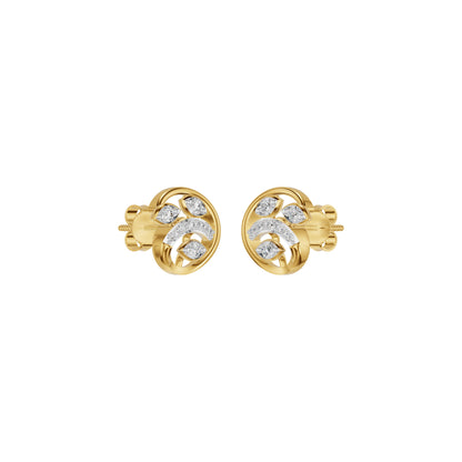 Marquise Swirl Diamond Stud Earrings