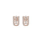 Lattice Round Diamond Stud Earrings