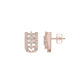 Lattice Round Diamond Stud Earrings