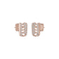 Lattice Round Diamond Stud Earrings