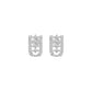 Lattice Round Diamond Stud Earrings