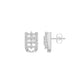 Lattice Round Diamond Stud Earrings