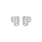 Lattice Round Diamond Stud Earrings