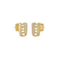 Lattice Round Diamond Stud Earrings