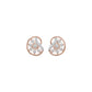 Curved Sphere Diamond Stud Earrings