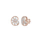 Curved Sphere Diamond Stud Earrings
