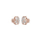 Curved Sphere Diamond Stud Earrings