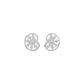 Curved Sphere Diamond Stud Earrings
