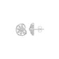 Curved Sphere Diamond Stud Earrings