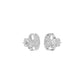 Curved Sphere Diamond Stud Earrings