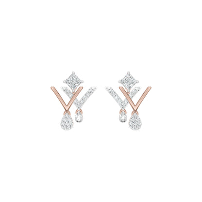 Valerique Drop Diamond Earrings 18 KT / Yellow Gold