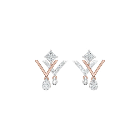Valerique Drop Diamond Earrings 18 KT / Yellow Gold