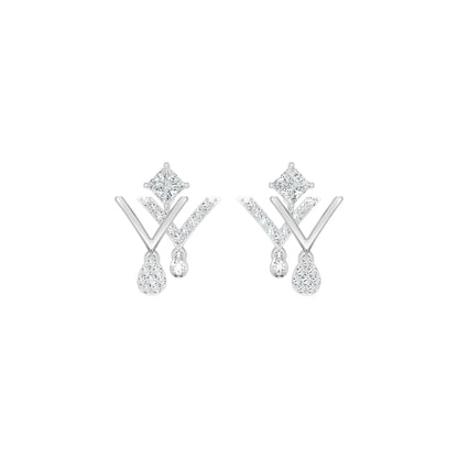 Valerique Drop Diamond Earrings 18 KT / Yellow Gold