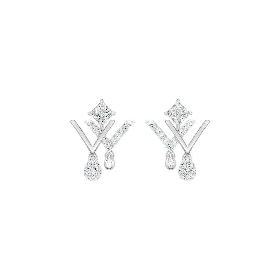 Valerique Drop Diamond Earrings 18 KT / Yellow Gold
