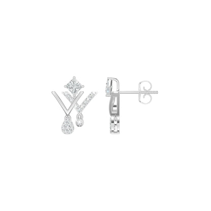 Valerique Drop Diamond Earrings 18 KT / Yellow Gold