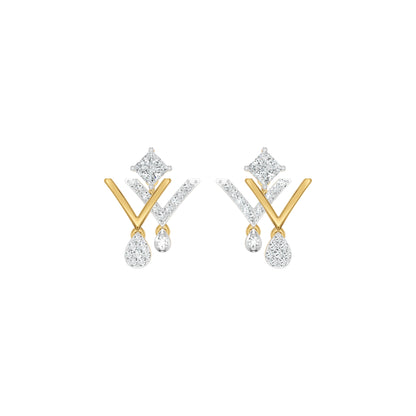 Valerique Drop Diamond Earrings 18 KT / Yellow Gold