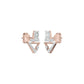 Trivexa Emerald Diamond Earrings 18 KT / Yellow Gold