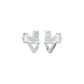 Trivexa Emerald Diamond Earrings 18 KT / Yellow Gold