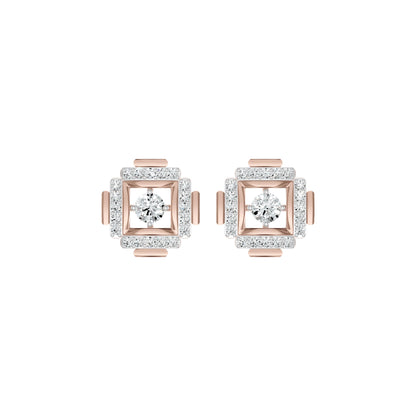 Geovelle Frame Diamond Earrings 18 KT / Yellow Gold