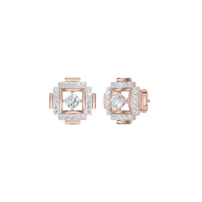 Geovelle Frame Diamond Earrings 18 KT / Yellow Gold