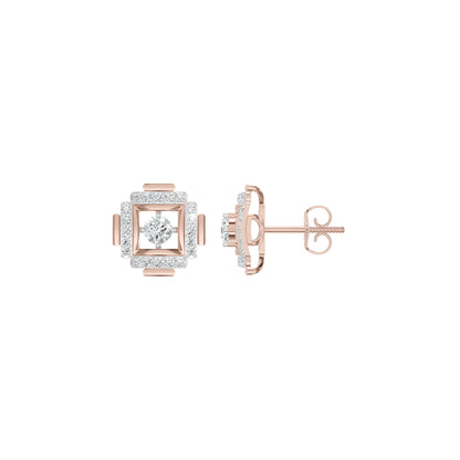 Geovelle Frame Diamond Earrings 18 KT / Yellow Gold