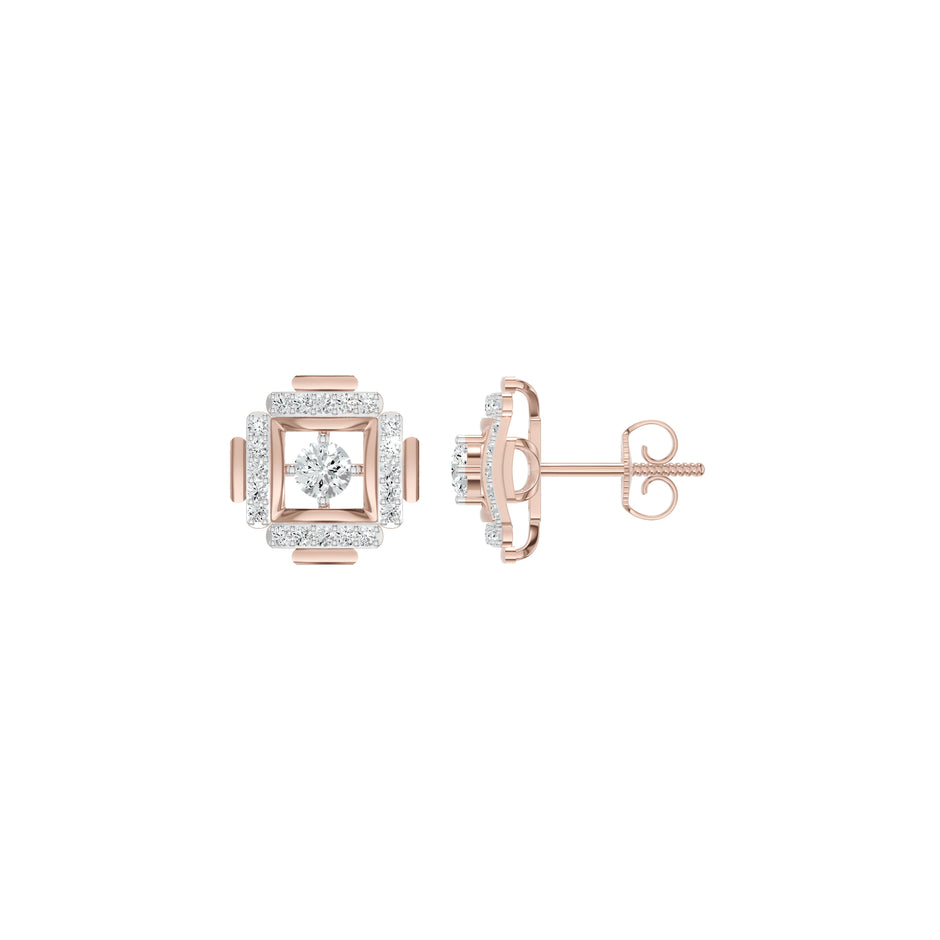 Geovelle Frame Diamond Earrings 18 KT / Yellow Gold