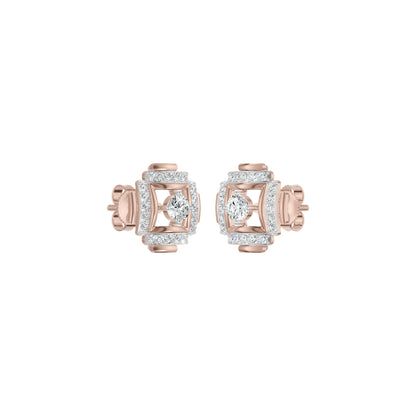 Geovelle Frame Diamond Earrings 18 KT / Yellow Gold
