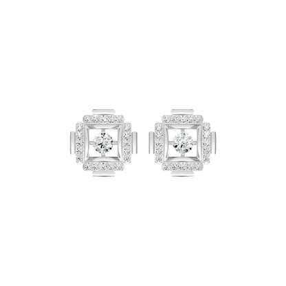 Geovelle Frame Diamond Earrings 18 KT / Yellow Gold