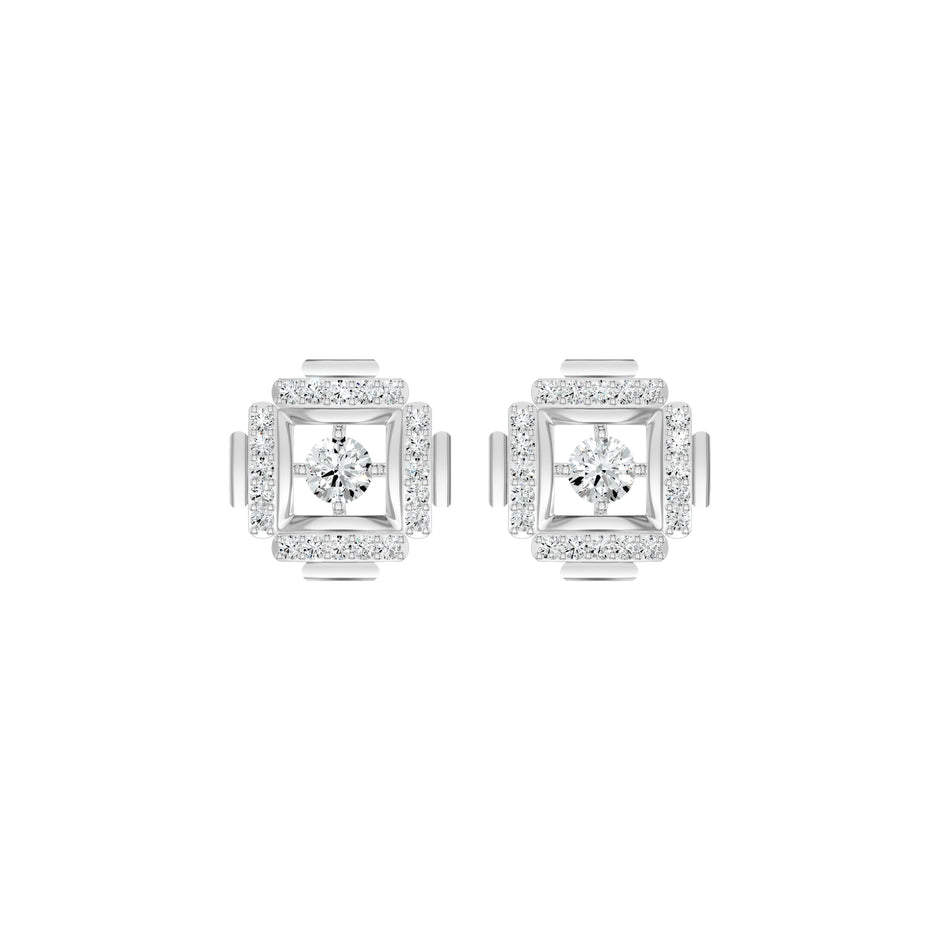 Geovelle Frame Diamond Earrings 18 KT / Yellow Gold