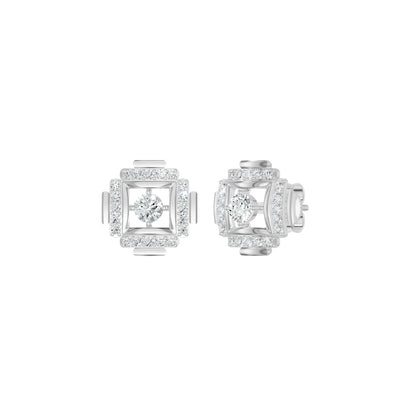 Geovelle Frame Diamond Earrings 18 KT / Yellow Gold