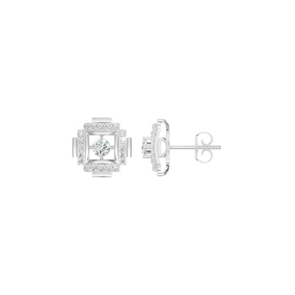 Geovelle Frame Diamond Earrings 18 KT / Yellow Gold
