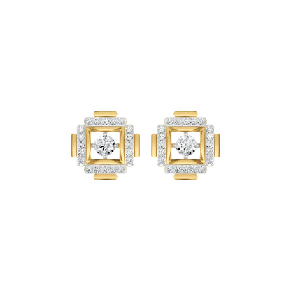 Geovelle Frame Diamond Earrings 18 KT / Yellow Gold