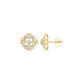 Geovelle Frame Diamond Earrings 18 KT / Yellow Gold