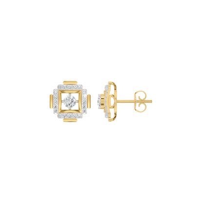 Geovelle Frame Diamond Earrings 18 KT / Yellow Gold