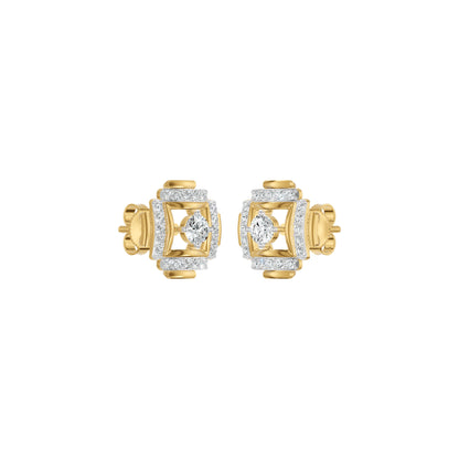 Geovelle Frame Diamond Earrings 18 KT / Yellow Gold